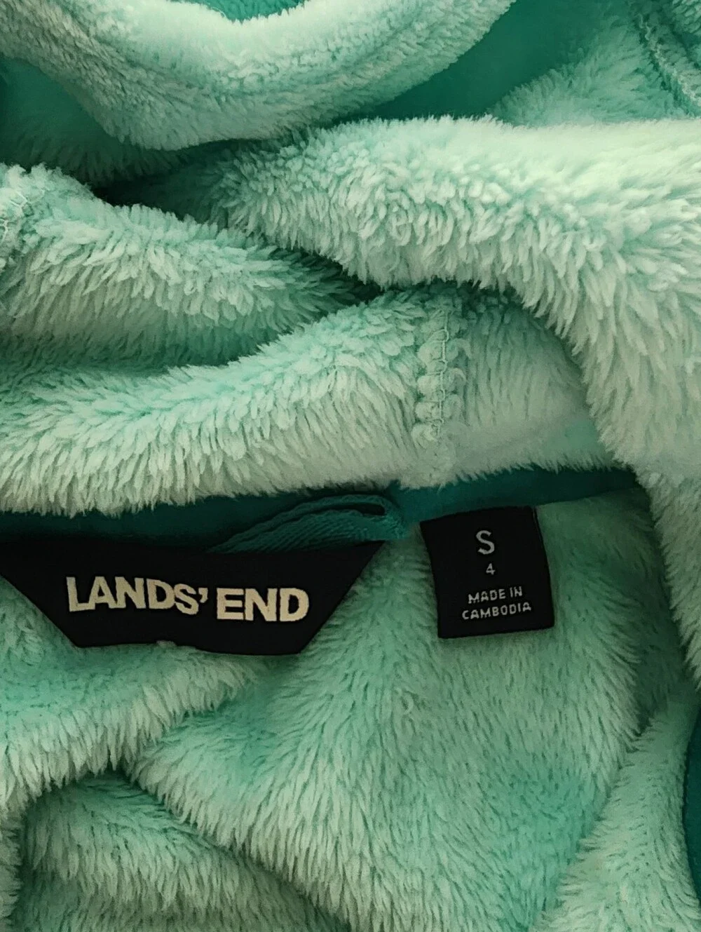 Lands End Full‎ Zip Fleece Hoodie Jacket Girl Size S/4
